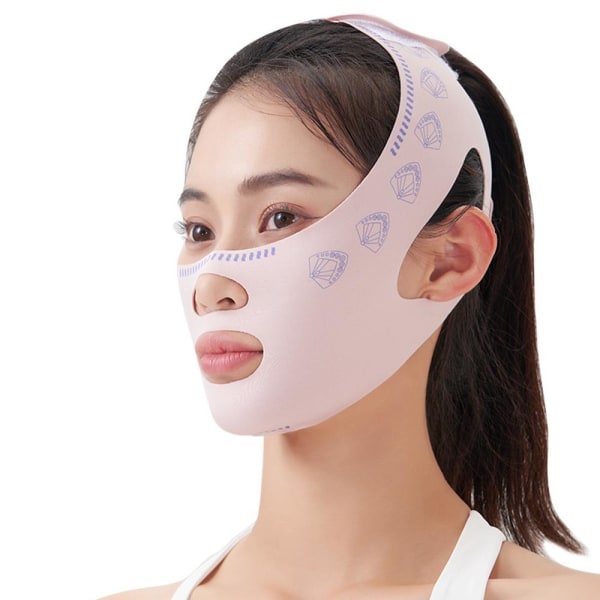 V-Line ansiktslyftande tejp för kvinnor Återanvändbar V-formad ansiktsbandage pinkA 1pcs