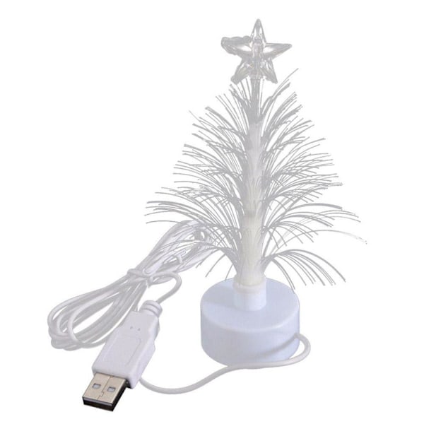 RYGRZJ Mini Julgran USB LED Ljus Julgran, Färgväxlande