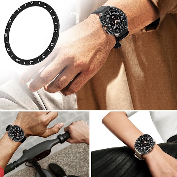 Urtavskydd Ultra Tillbehör, Rostfritt Stål Metall Bezel Loop C black for galaxy watch 7 ultra