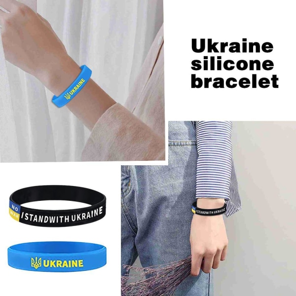 STÖD UKRAINA Silikonarmband Ukrainska flaggan Armband 4c0a | Fyndiq