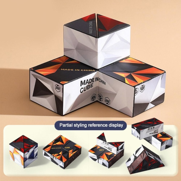 3D Magic Cube Stress Relief Leksaker Geometri Rubiks Cube Toy Infin painting one-size