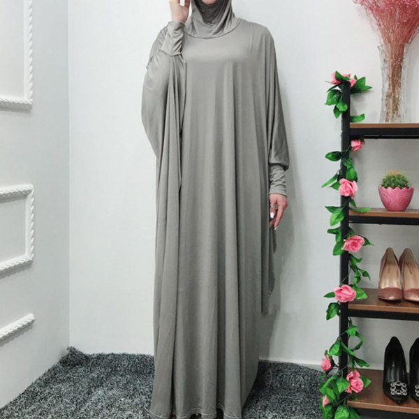 Ramadan One Piece Böneklänning Plagg Kvinnor Hooded Abaya black One Size