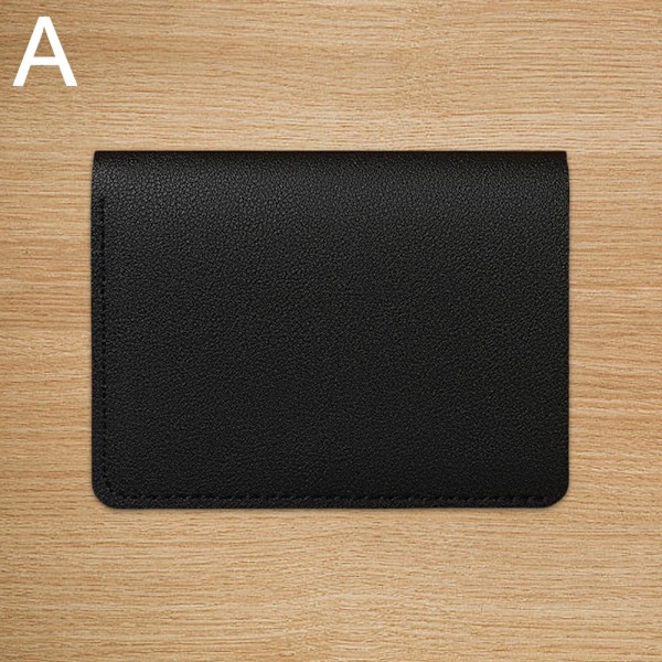 Liten Plånbok Bifold Läder Kort Plånbok Mini Plånbok Kortfodral Ho Black onesize