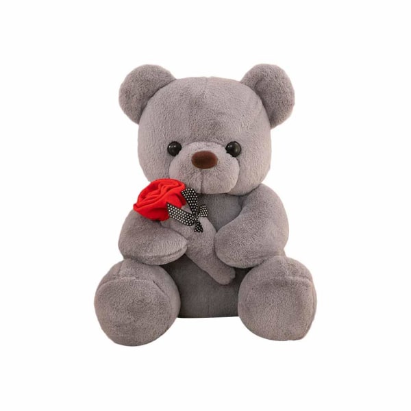 9,8'' Teddy Bear Doll med Rose Soft Comfort Doll Valentine' pink 25