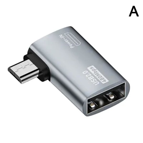 OTG TypeC Adapter 2 i 1 Micro USB till USBC Adapter Mobiltelefon F left one-size