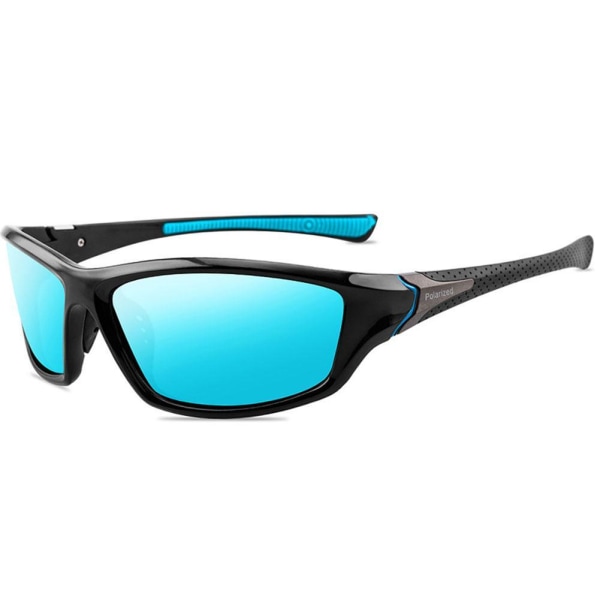 Polariserade solglasögon Män Kvinnor Square Cykling Sport Köra Fisk blue One-size