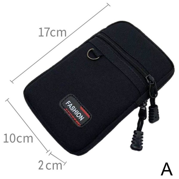 Tactical Molle Utility Pocket EDC Tool Bag Organizer Admin Pouch khaki double layer