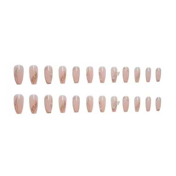 【Färdigt lager】 Konstgjorda naglar Set Fake Nails Set Matte Fake Nail 4 one-size