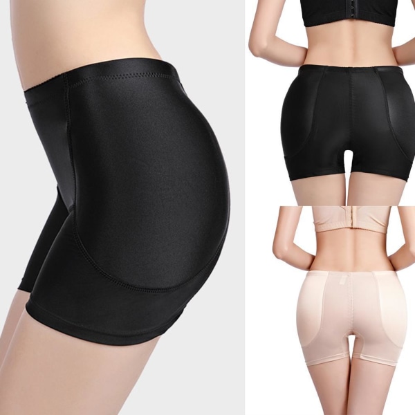 Kvinnor Hip Shaping Enhancer Push Up Underkläder Butt Trosa Pad black L