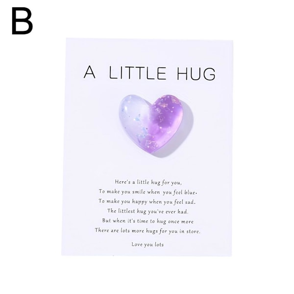 Pocket Hug Token-gåvor Pocket Hug-kort Inspirerande gåvor för white+purple 1pcs