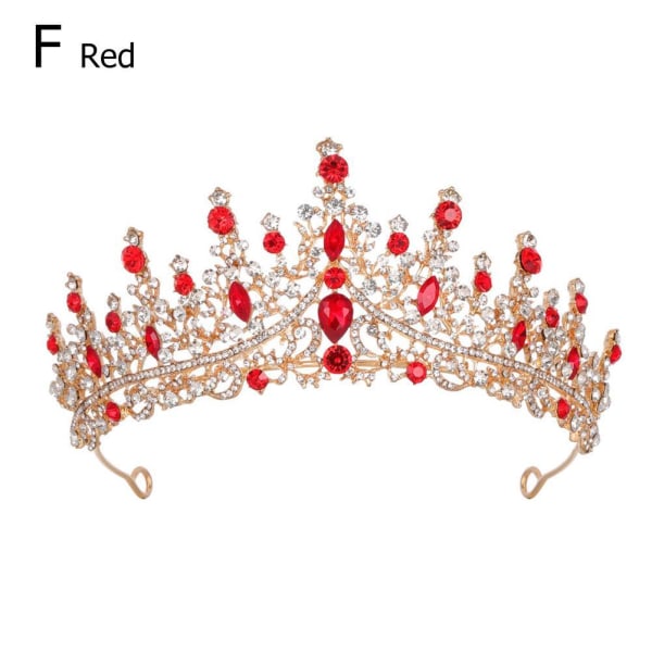 Lyx Queen Princess Crown Crystal Big Diadem Bröllopshåracce Gold One-size