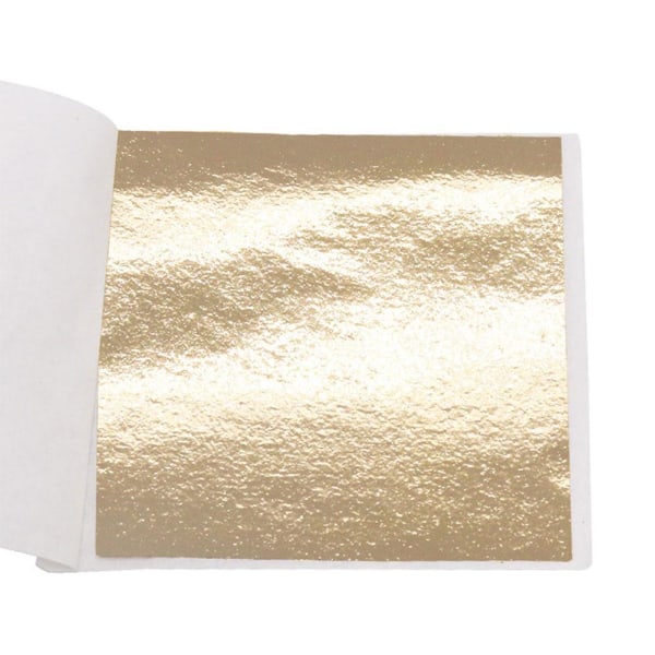 100 Ark Dubbel Guld DIY Folie Bladpapper Matkaka Dekorativ silver 100pcs