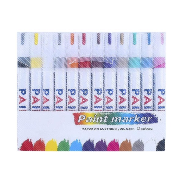 JHIALG Tire Marker Bokstäver Tire Paint Pen Markers, vattentät C 1pcs