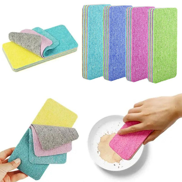 jileijar 4 Pack Tear Away Microfiber Handdukar, Tearable Rainbow Cl random colorA 17*7cm 4pcs