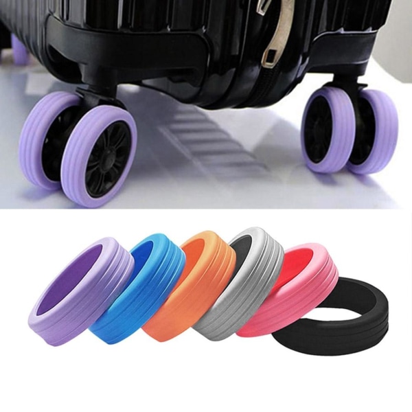 1/4X Trunk Trolley Wheel Skyddande silikonhölje cover Purple Blend 1 pc
