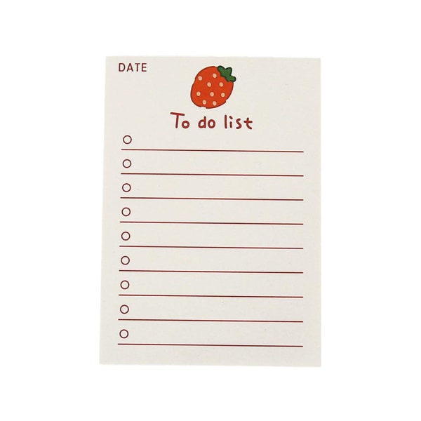 Cute Fruit Note Pad Att-göra-lista Hand Account Memo Message Paper P avocado one size