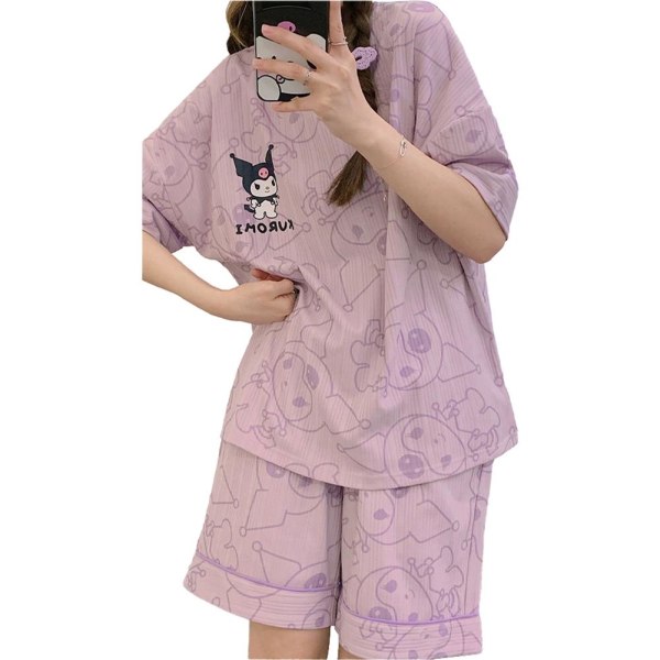 Kvinnors pyjamas Kvinnors set av nattkläder T-shirts Kvinnor Kvinnor P the letter Mickey XL