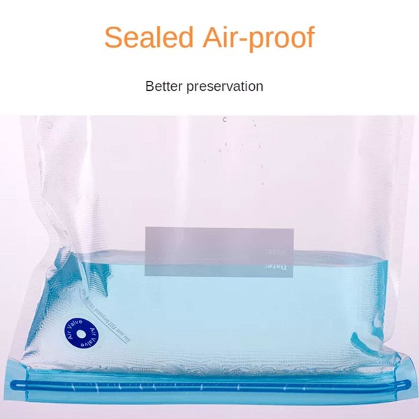 5st Vacuum Food Sealer påsar Vacuum Sealer Förvaring Torr Wet Pack F blueC 22*28cm 5pcs
