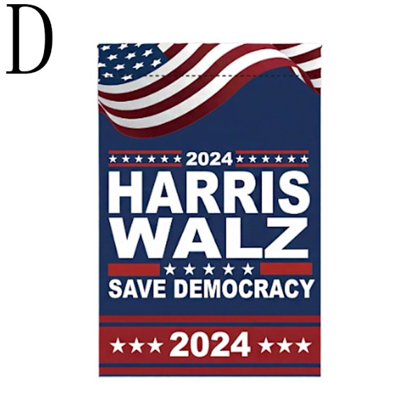 Harris Walz 2024 Presidentvalkampanjens Trädgårdsskylt Kamala Tim U D 12 x 18 Inch