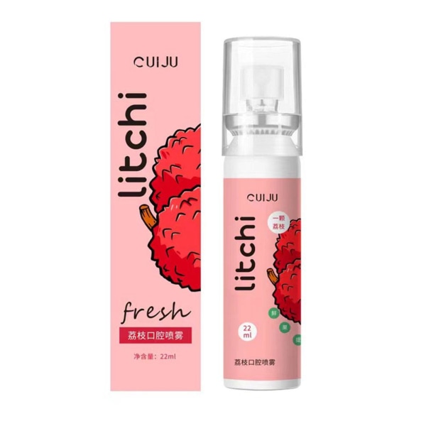 Fresh Breath Freshener Oral Spray Deodorant Litchi Peach Flavor lychees one size