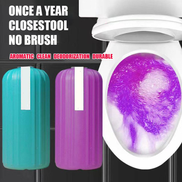 Skummande Rengöring Automatisk Toalettrengöring Badrumsdeodorant Spola purple 1pc