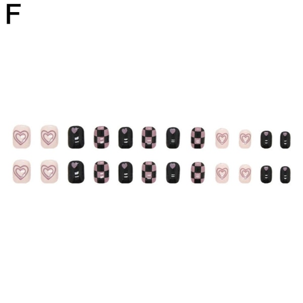 Cover franska naglar Tryck på nagelspetsarna Lång balett falsk nagel 6 one-size