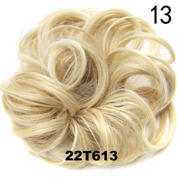 Snygg hästsvans för kvinnor Kläm in/på hårbulle Hairpiece Extensio 22T613 one-size