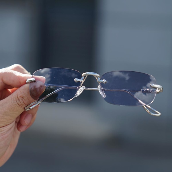 Båglösa missfärgade glasögon närsynta kvinnors försvar Blue Light sliver one-size