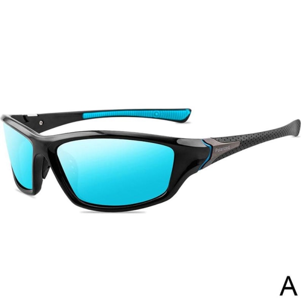 Polariserade solglasögon Män Kvinnor Square Cykling Sport Köra Fisk blue One-size