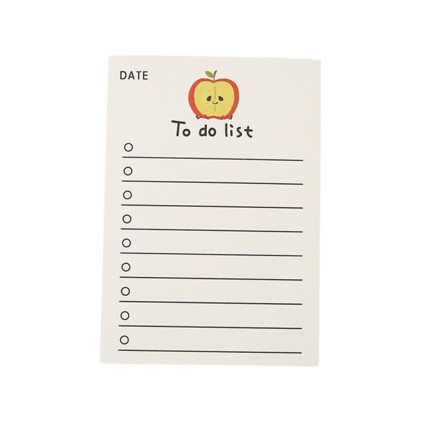 Cute Fruit Note Pad Att-göra-lista Hand Account Memo Message Paper P avocado one size