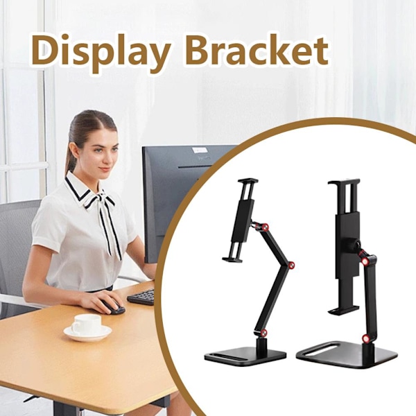 Bracket Monitor Desk Holder Metallstativ 16 tum Universal Utbyggbar BlackA 3 knots