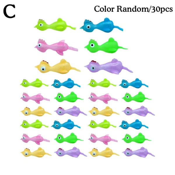 3-30st barnleksaker Elastiskt fingerutmatningsleksak Sticky Launch 30pcs one-size