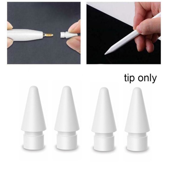 4 Pack Tips Ersättning för Apple Pencil 1st Gen 2nd Gen Pen Spets