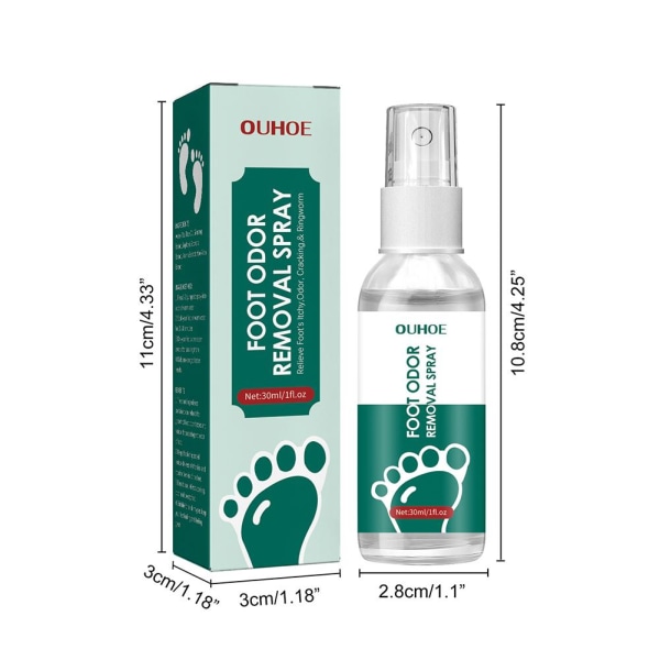 Luktborttagare Fot- och skospray Förhindra illaluktande deodorant Reduce S greenA 30ml 3pcs