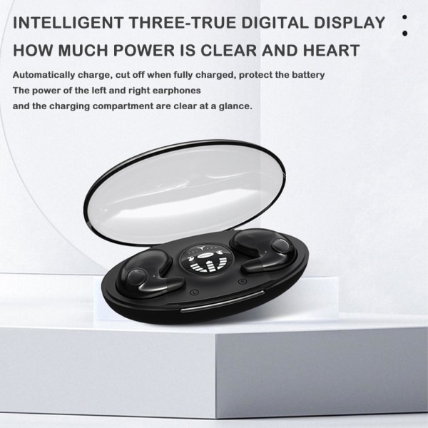 Invisible Sleep Wireless Earphone IPX5 Vattentät, dubbelt brus black 1pcs