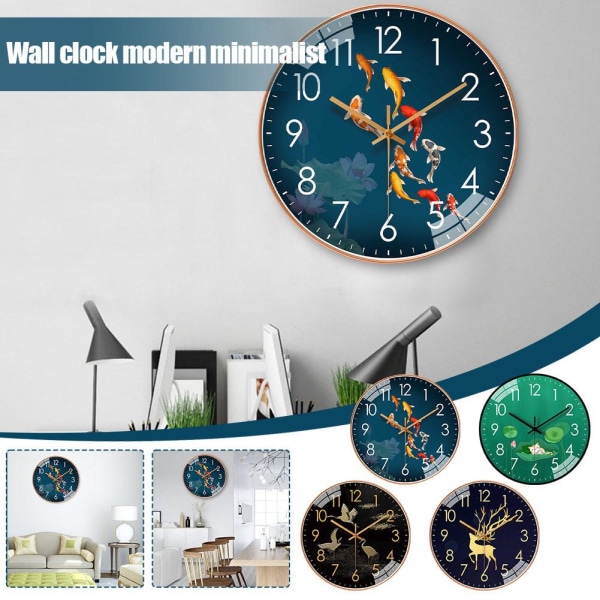 20 cm Väggklocka Modern Enkel Vägghängande Quartz Clock Creative 1073 20cm