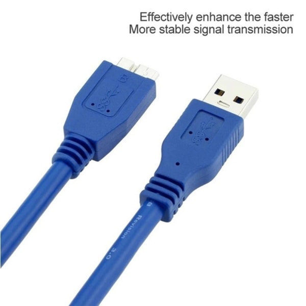 30 cm/100 cm USB 3.0 A-hane till Micro B-kabel för mobil hårddisk blueA 0.3m