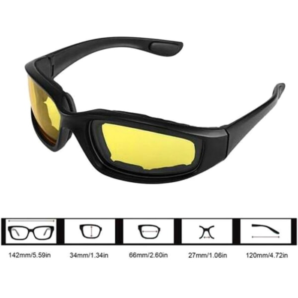 Hot Sale Anti-glare Motorcykelglasögon Polariserad nattkörning L yellow one-size