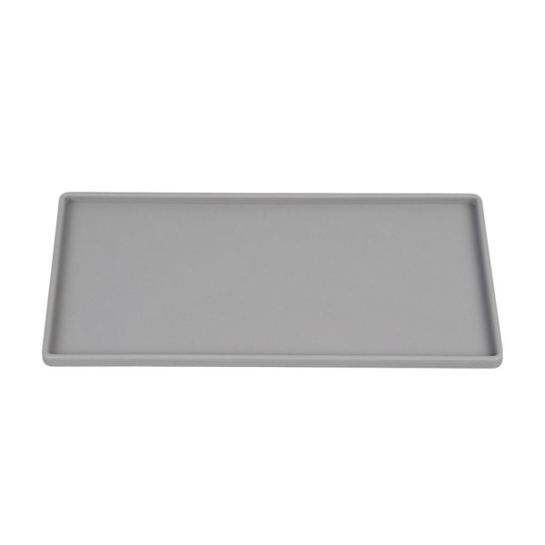 Halkskyddad silikon badhållare med vridbar platt bricka Square De grey 20*11*0.62cm