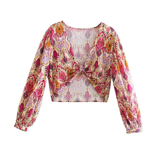 Forever New Womens Pink White Leaf Print High Waist Dress Byxor Tops S e640  | Tops S | Fyndiq