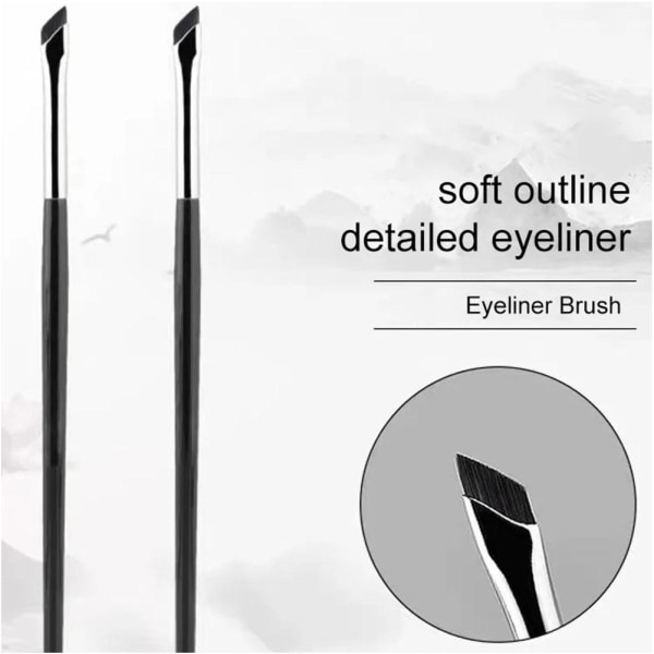 Oblique Flat Sickle Blade Eyeliner Brush Flat Angle Eyebrow Brus eyebrow brush 1pcs