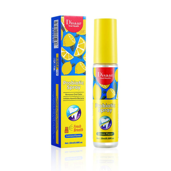 LemonGrapeMint Andedräktsspray för Fräsch Andedräkt och Lukt )у ьι χ' μ yellow 20ml