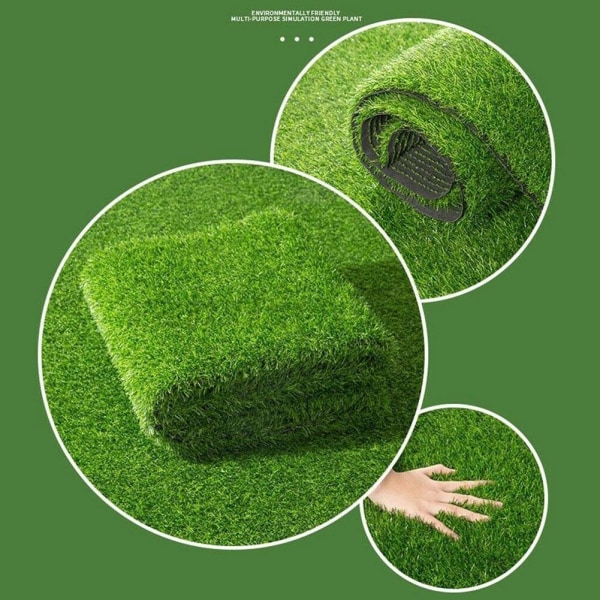 Konstgräsmatta Grön Fake Syntetisk Trädgårdsmatta Turf Lan greenB 50*100cm