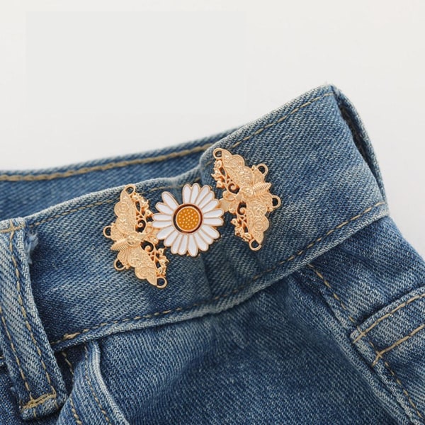 Creative Jeans Åtdragning Midjeband Knappar Justerbar Button Me style10 one-size