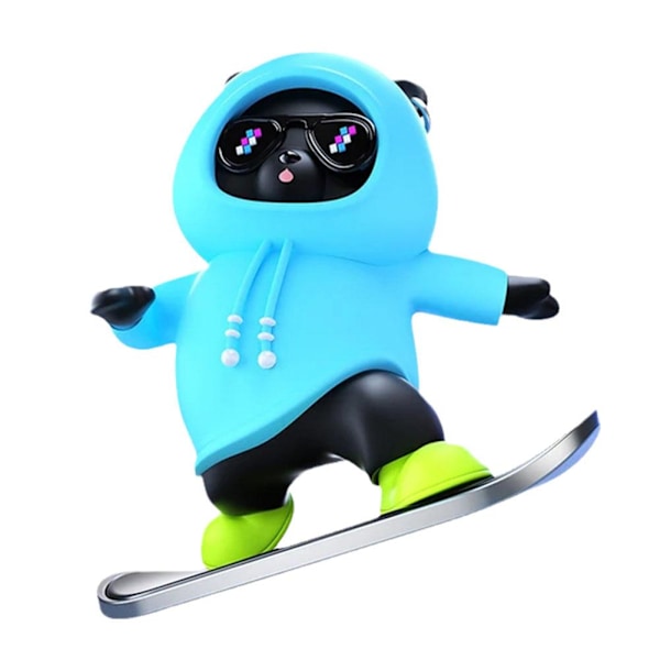 Automatisk Glidande Skateboard Björnbilsdekoration M Blue 1pcs