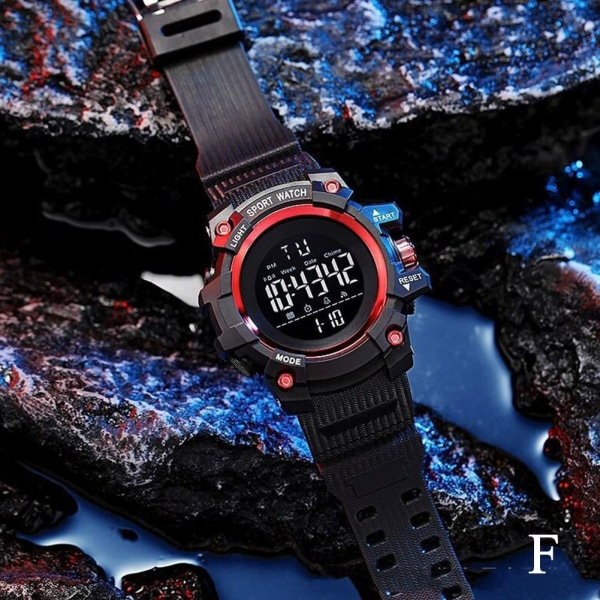 2023 ny elektrisk watch Resesportdekoration ungdom lysande Red One size