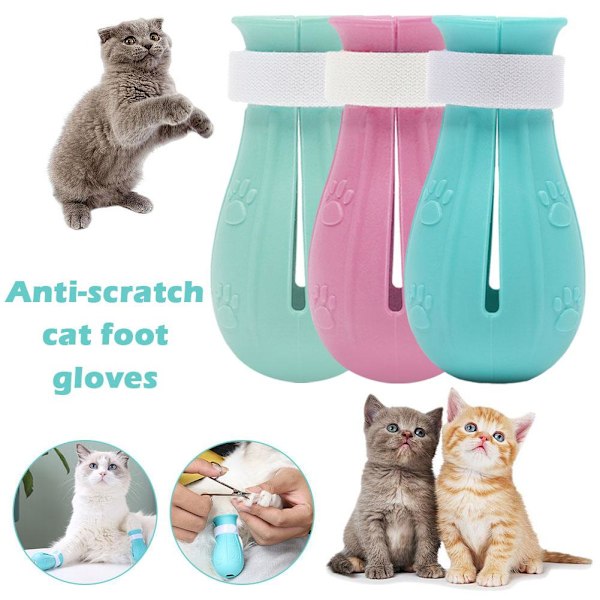 Katt Anti-Rep-Skor 4-pack, Husdjurstillbehör Katt Rep Avskräckande  pink one size