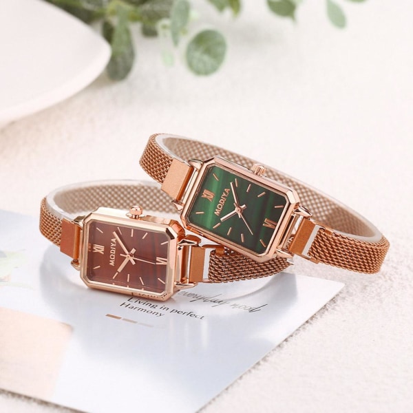 INS Wind Sen-serien Peacock Green Small Square Watch Art Small F Green One size