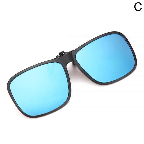 1x Single Clip-on Outdoor Polarized Flip-up linser Solglasögon My blue one-size