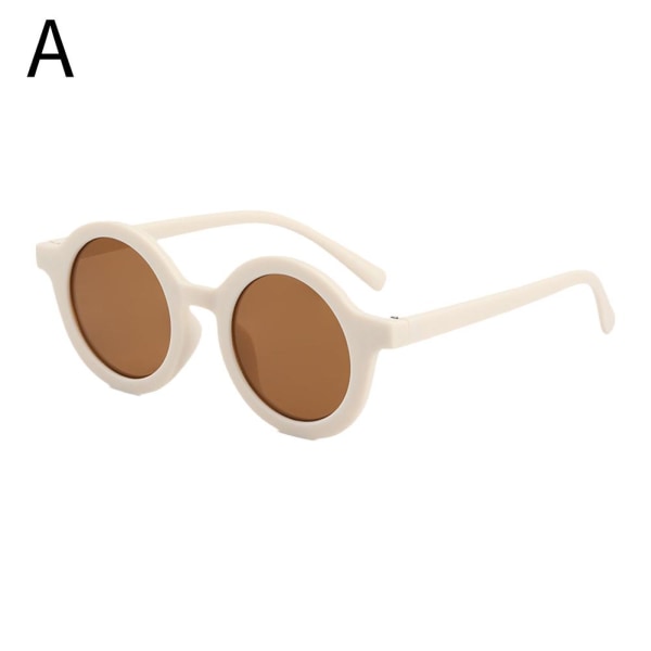Söta runda polariserade solglasögon för barn, flickor, pojkar, skydd B white One-size